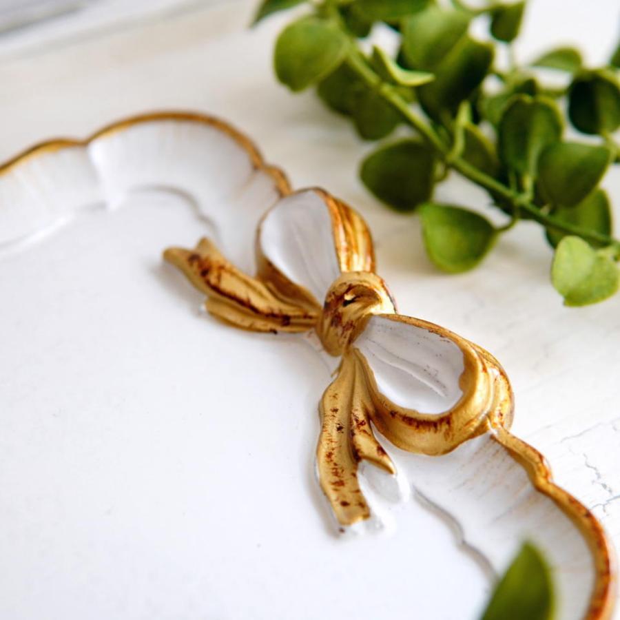 ベルサイユトレイ スクエア ダイニング雑貨 飾り皿 おしゃれ リボン インテリア ギフト 西海岸 アンティーク クラシック |  | 03