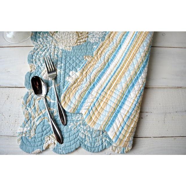 ランチョンマット ブルーシェルズ プレイスマット ランチマット おしゃれ スタイリッシュ ハワイアン ギフト（メール便ＯＫ） |  | 02