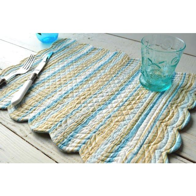 ランチョンマット ブルーシェルズ プレイスマット ランチマット おしゃれ スタイリッシュ ハワイアン ギフト（メール便ＯＫ） |  | 03