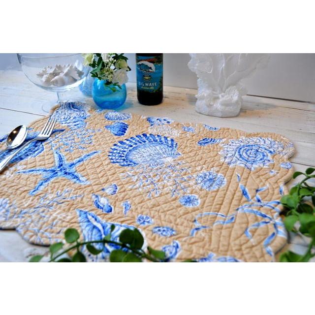 ランチョンマット イエローシェルズ プレイスマット ランチマット おしゃれ スタイリッシュ ハワイアン ギフト（メール便ＯＫ） |  | 01