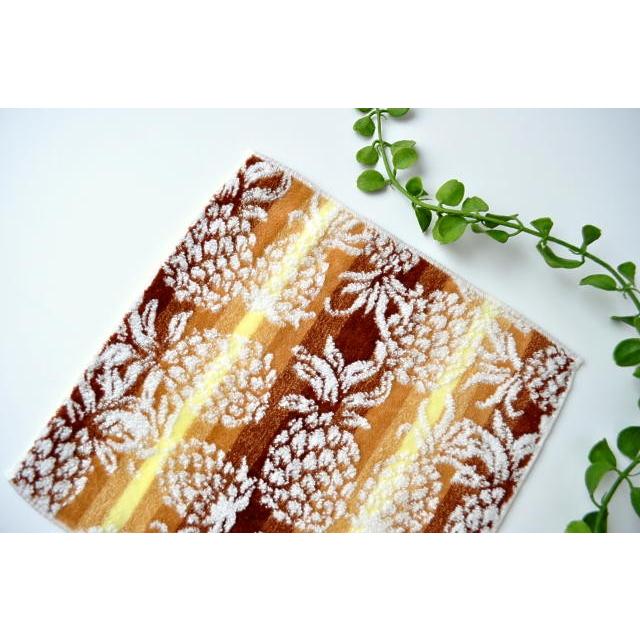 ハンドタオルブラウン パイナップル タオル ハンカチ おしゃれ スタイリッシュ ハワイアン ギフト（メール便ＯＫ） |  | 01