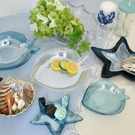 ガラス フィシュプレート サカナ S おしゃれ お皿 マリン 海 スタイリッシュ かわいい ハワイアン |  | 09