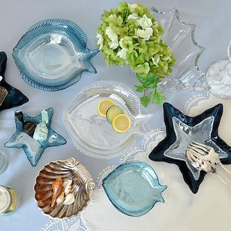 ガラス スターフィシュプレート ヒトデ S おしゃれ お皿 マリン 海 スタイリッシュ かわいい ハワイアン |  | 09