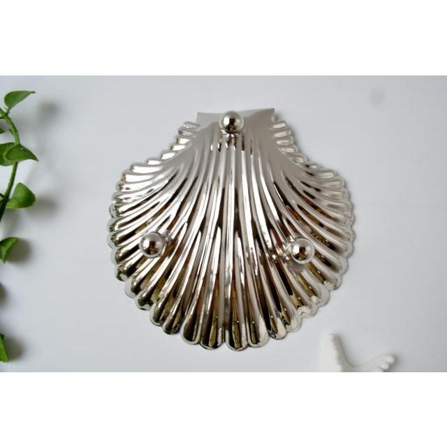 シルバーシェルトレイ 大小2枚1セット トレイ プレート シルバー シェル ハワイアン ギフト コースタルリビング インテリア |  | 02