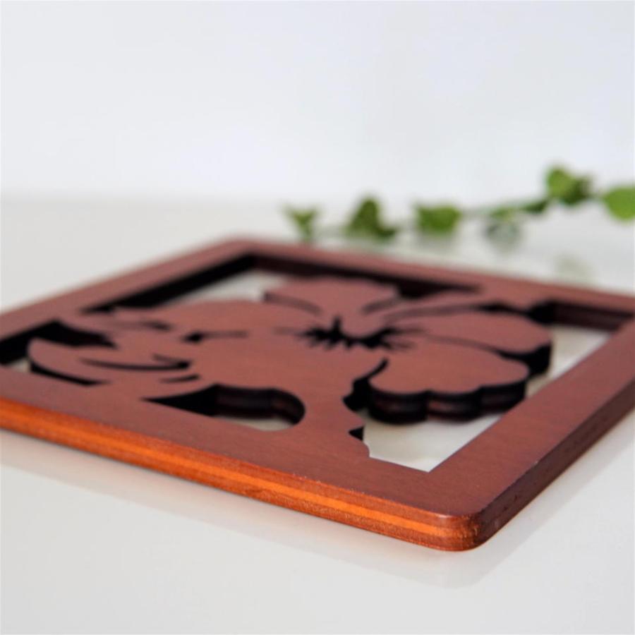 ハワイアン柄 鍋敷き ウッド製 ハワイアン雑貨 おしゃれ コースタル ハワイ インテリア メール便OK |  | 05