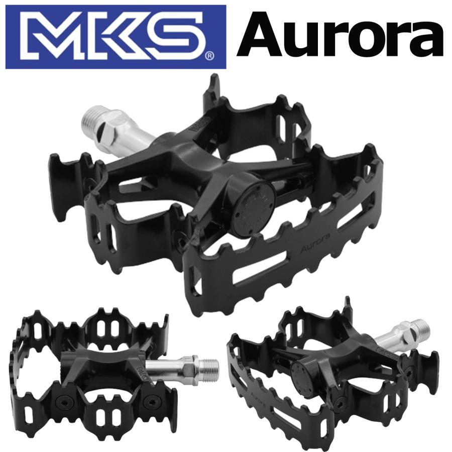 ミカシマ 三ヶ島 Aurora オーロラ ブラック MKS ペダル : 自転車店
