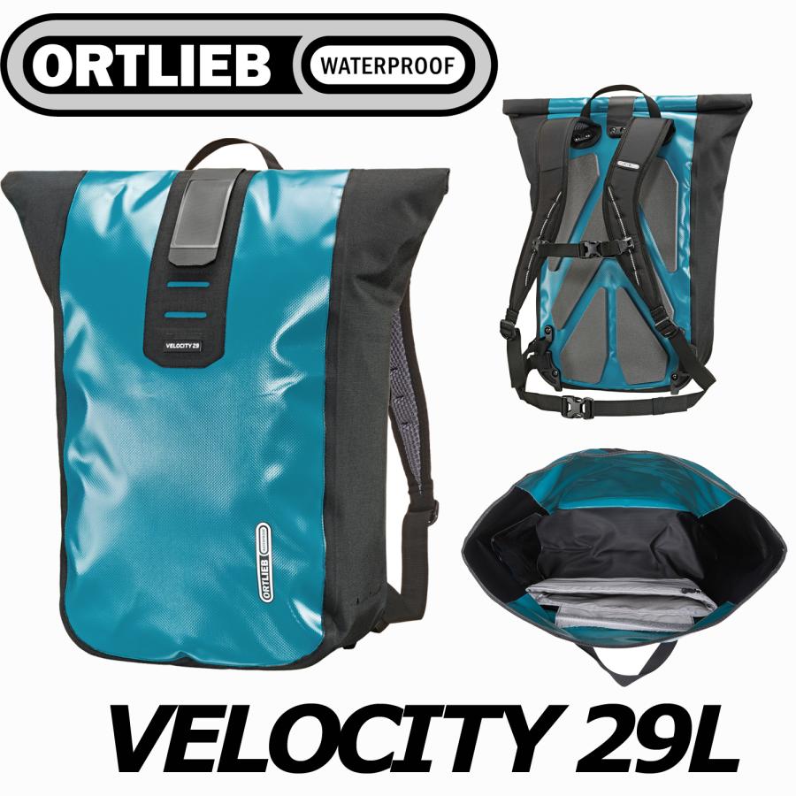 ORTLIEB（オルトリーブ） ORTLIEB VELOCITY 29L ヴェロシティ ペトロール 防水 バックパック BAGPAC 自転車 ...