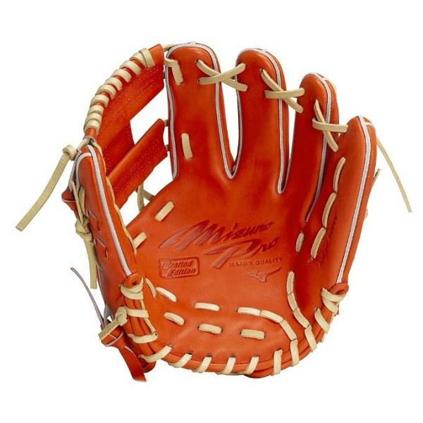 ※ひー ミズノプロ硬式グローブ内野手用オレンジ日本製ジャイアンツ坂本モデル ミズノプロ 硬式用 オーダー 内野手用 坂本モデル IBライン