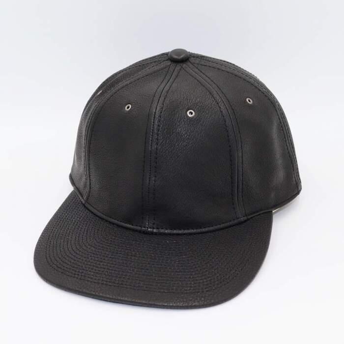 タマニワ(TAMANIWA) ORIGINAL LEATHER CAP PTN-2414 BLACK タマニワ(TAMANIWA) ORIGINAL LEATHER CAP PTN-2414 BLACK : スポコバ