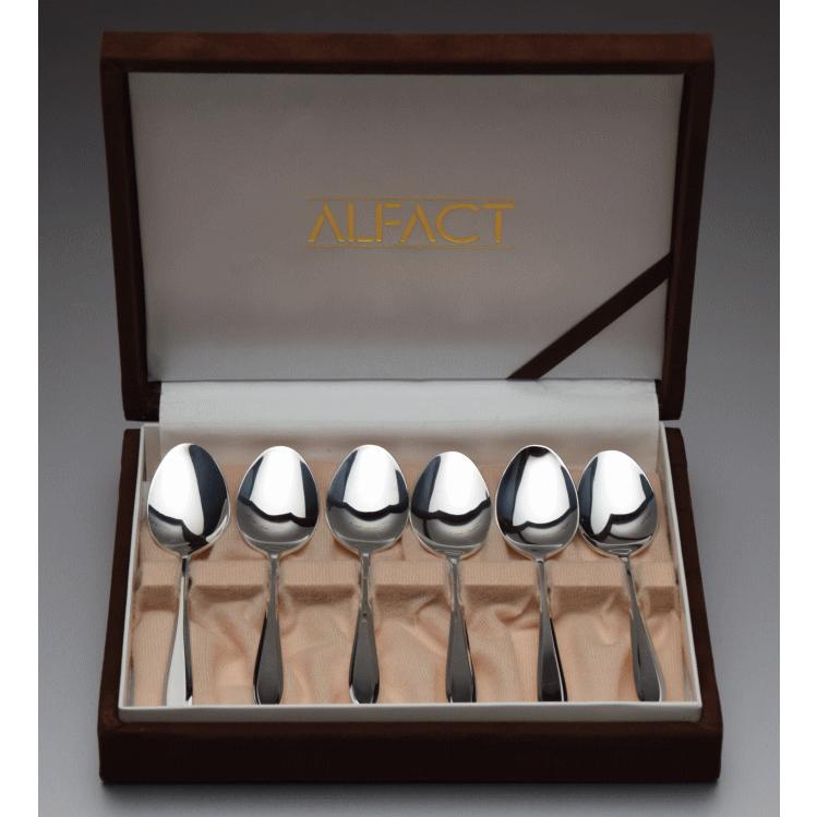 ALFACT 洋白銀器モンロー ティースプーンセット6pc (名入れ無料 