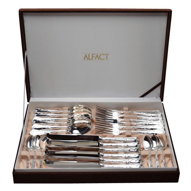 洋白銀器　カトラリー　アルファクト　唐草 ALFACT 洋白銀器 唐草 ディナーセット24pc (名入れ無料)【カトラリー