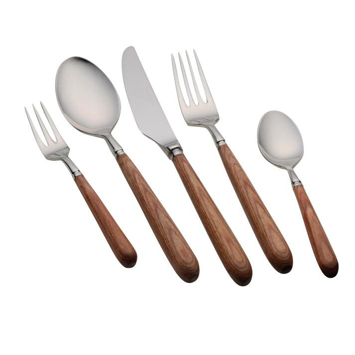 ALFACT アルザス お試し5本セット カトラリーセット 木柄 (※この商品は名入れできません！)