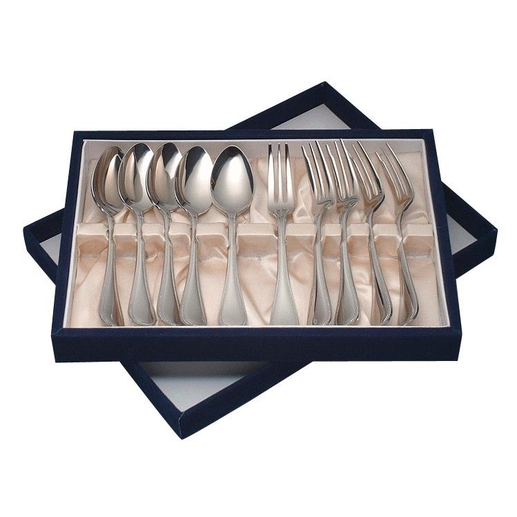 ALFACT パールライン ティーケーキフォークセット10pc (名入れ無料)