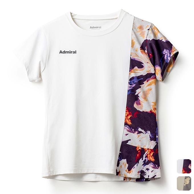 新品未使用　　アドミラルテニス　レディス半袖シャツ ATLA432 グラフィックアシメスラッシュTEE ATLA432 – ADMIRAL