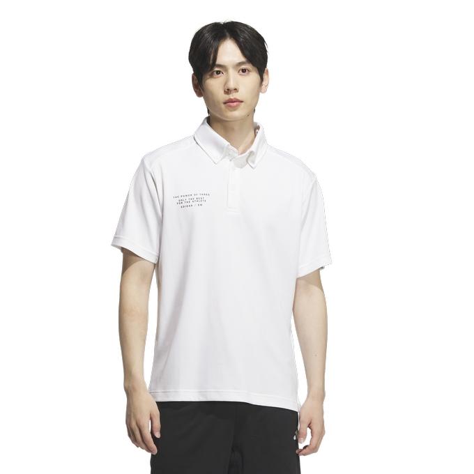 【k】adidas アイボリー ポロシャツ Mサイズ アディダス adidas メンズ トレーニング ウェア ポロシャツ M