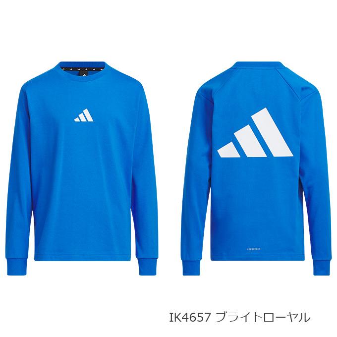 アディダス adidas ジュニア スポーツ カジュアル ウェア トップス 長袖 U TRAIN ESS LS Tシャツ IKS33 【2023FW】｜spopia｜03