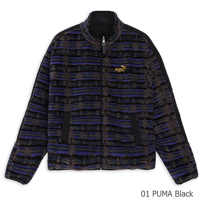 PUMA ジップアップジャケット PUMA LUXE SPORT T7 WOVEN AOP JACKET PUMA BLACK 23SP-I（プーマ