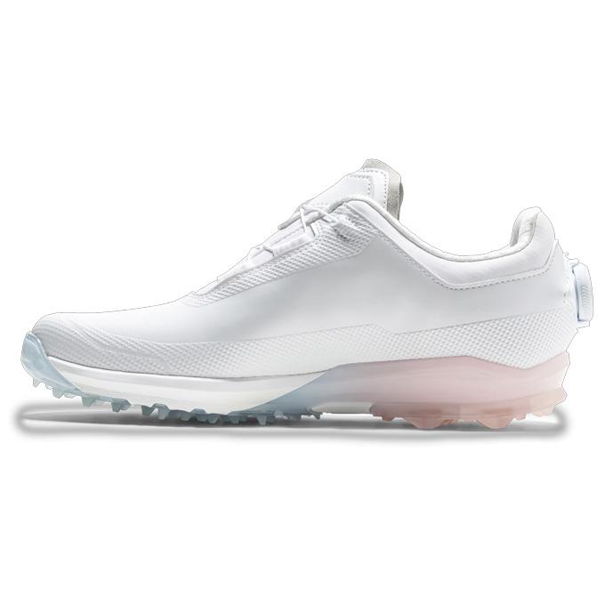 フットジョイ FOOTJOY レディース ゴルフ シューズ ワイドモデル スパイクレス ドライジョイズ WOMEN'S BOA 98245 ホワイト/ピンク 【2026SS】