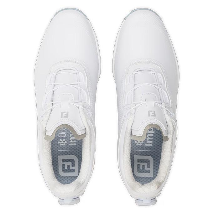 フットジョイ FOOTJOY レディース ゴルフ シューズ ワイドモデル スパイクレス ドライジョイズ WOMEN'S BOA 98245 ホワイト/ピンク 【2026SS】