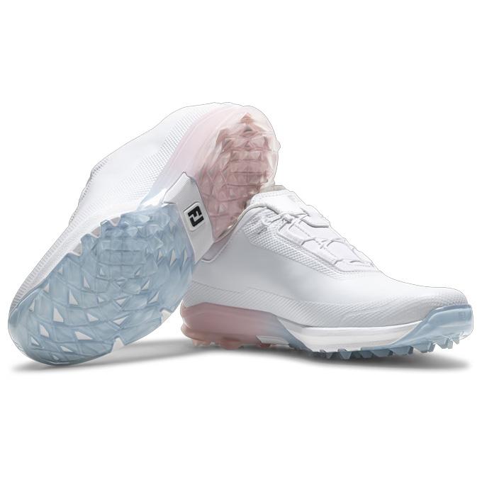 フットジョイ FOOTJOY レディース ゴルフ シューズ ワイドモデル スパイクレス ドライジョイズ WOMEN'S BOA 98245 ホワイト/ピンク 【2026SS】