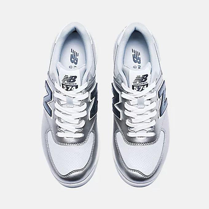 未使用 24cm 2E ニューバランスゴルフシューズWGS574R3シルバー ニューバランス new balance レディース ゴルフ シューズ 574 v3 SL