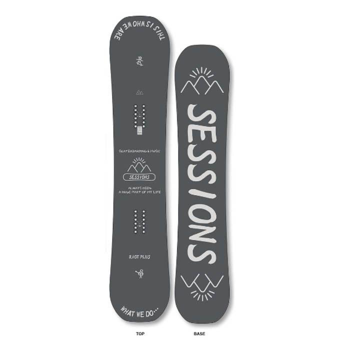 セッションズ SESSIONS スノーボード板 RIOT PLUS （カラー）GRAY