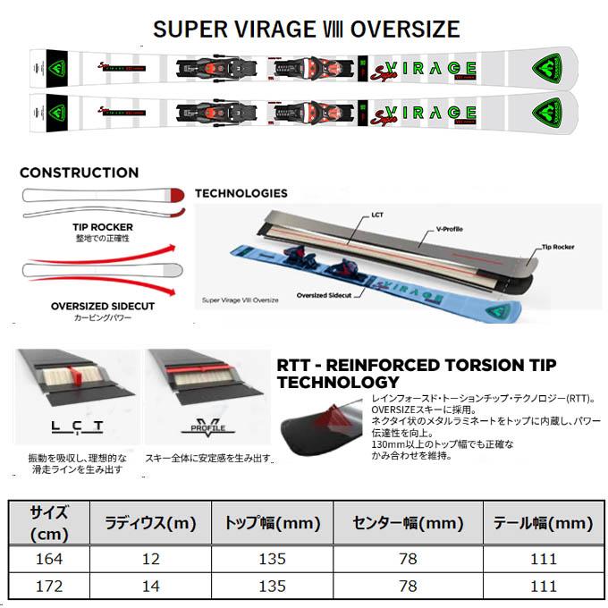 ROSSIGNOL ロシニョール スキー板 【2024-2025】 SUPER VIRAGE VIII