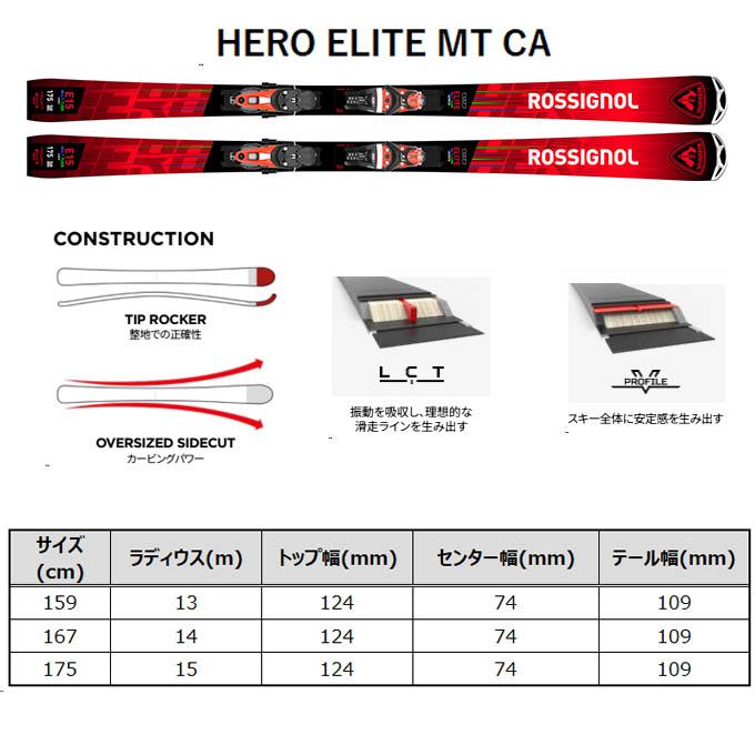 ROSSIGNOL ロシニョール スキー板 【2024-2025】 HERO ELITE MT CA