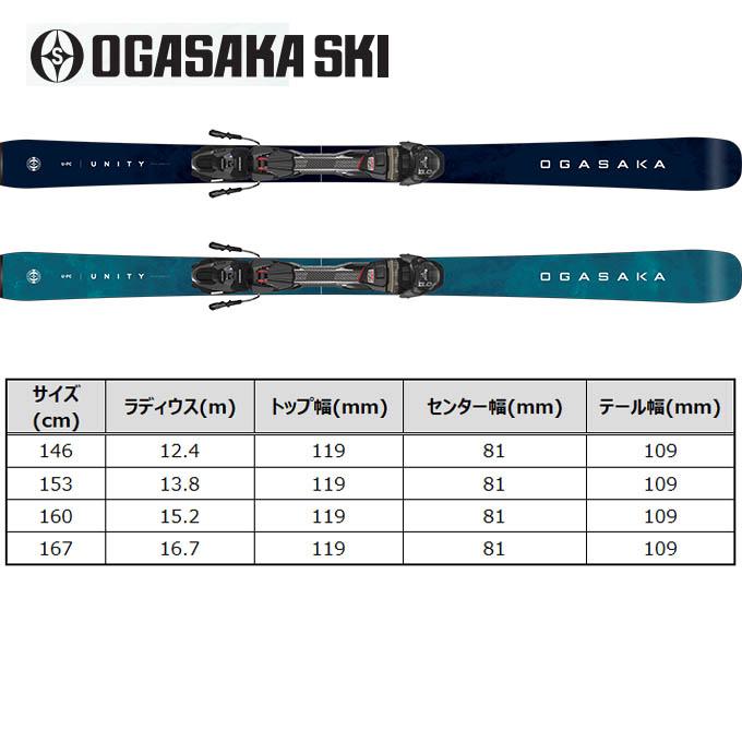 OGASAKA  オガサカ スキー 板  金具付 UNITY ユニティ【2026-2027】U-PC + MARKER FDT TP 10 BK/AN 付モデル  【金具付き スキーセット】の画像