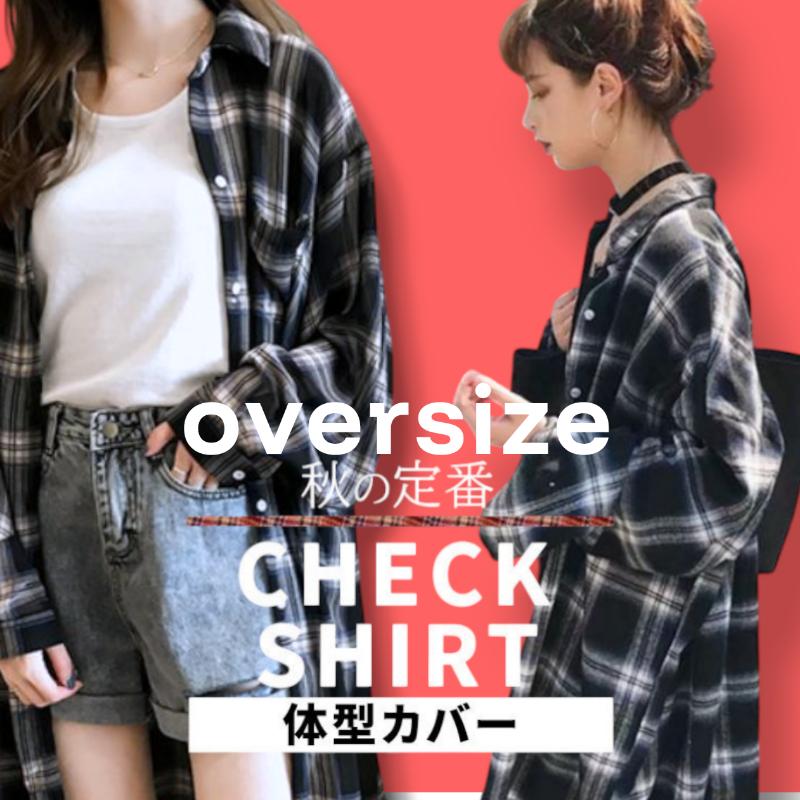 チェックシャツ レディース ロング 長袖 チェック柄 シャツ チェックシャツ レディース ロング 長袖 チェック柄 シャツ