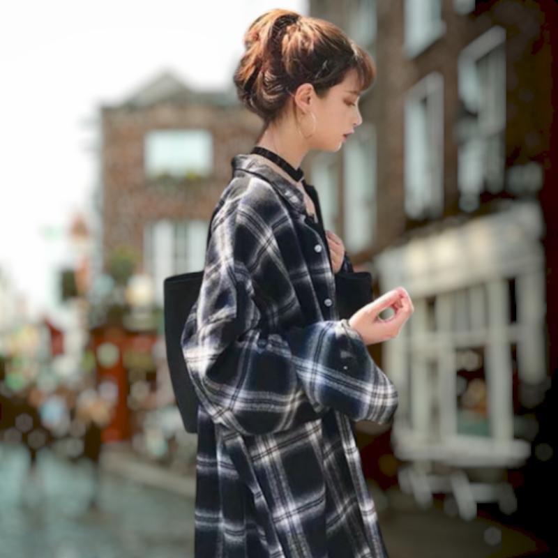 チェックシャツ レディース ロング 長袖 チェック柄 シャツ チェックシャツ レディース ロング 長袖 チェック柄 シャツ