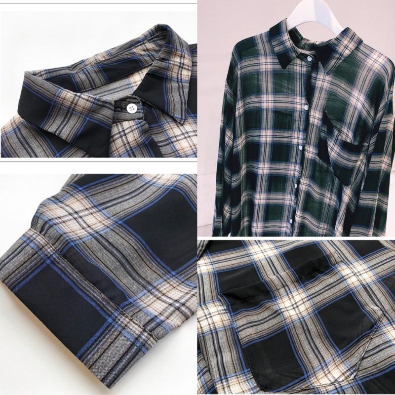 チェックシャツ レディース ロング 長袖 チェック柄 シャツ チェックシャツ レディース ロング 長袖 チェック柄 シャツ