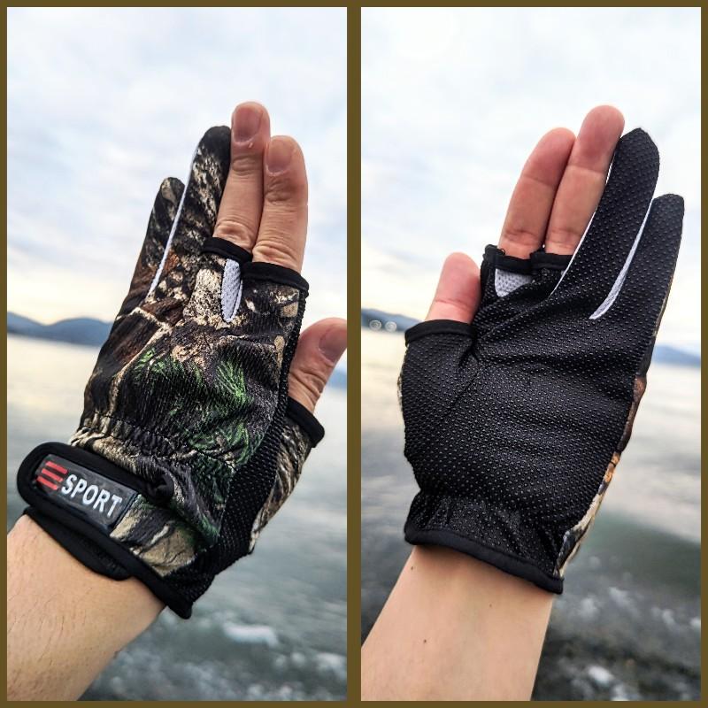 釣り フィッシング グローブ 2組セット 3本カット 3本切り 手袋 ルアー