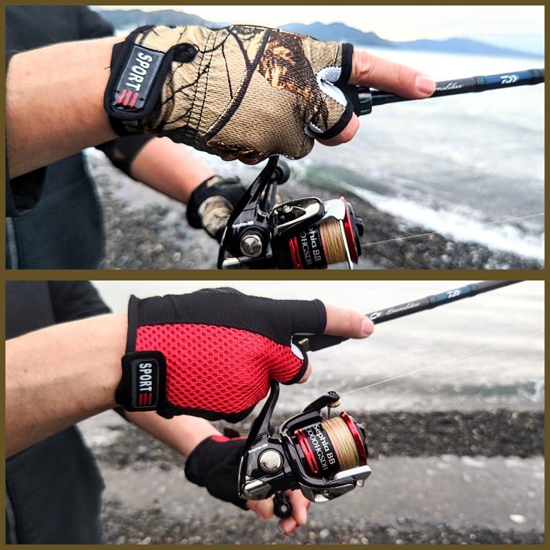 釣り フィッシング グローブ 2組セット 3本カット 3本切り 手袋 ルアー