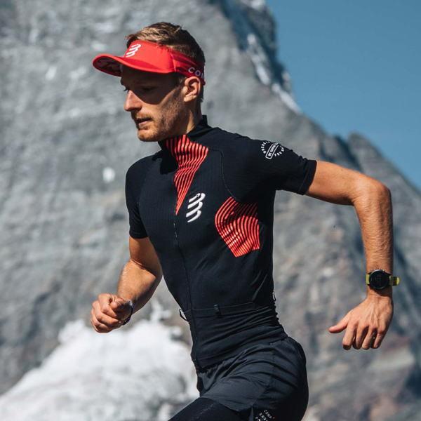 Compressport コンプレスポーツ トレイルランニング フルジップ 半袖Tシャツ Trail Postural SS Top M トレイルポスチュラル AM00122B ブラック｜sports-diary｜02