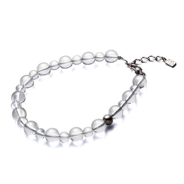 phiten ファイテン ブレスレット 水晶コンビブレス 6mm・8mm玉 AQ809025 17cm