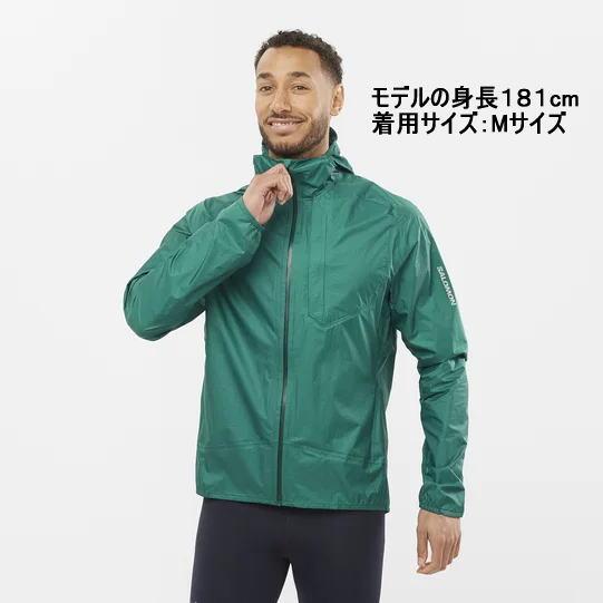 SALOMON サロモン トレイルランニング レインジャケット Bonatti WaterProof Jacket WP M メンズ Pacific ボナッティ ウォータープルーフ トレラン 合羽｜sports-diary｜02