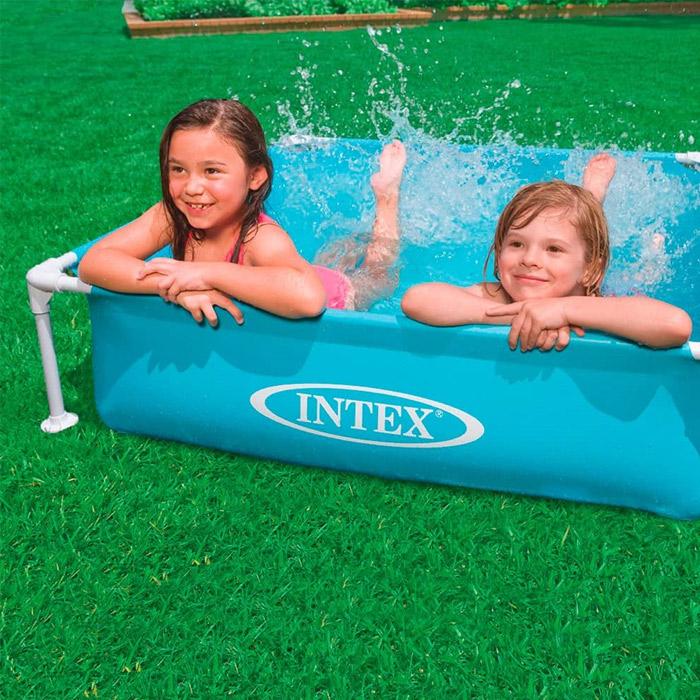 インテックス プール INTEX ミニフレームプール ブルー U-57173 122×122×30cm ビニールプール 家庭用プール キッズ 子供｜sports-ex｜05