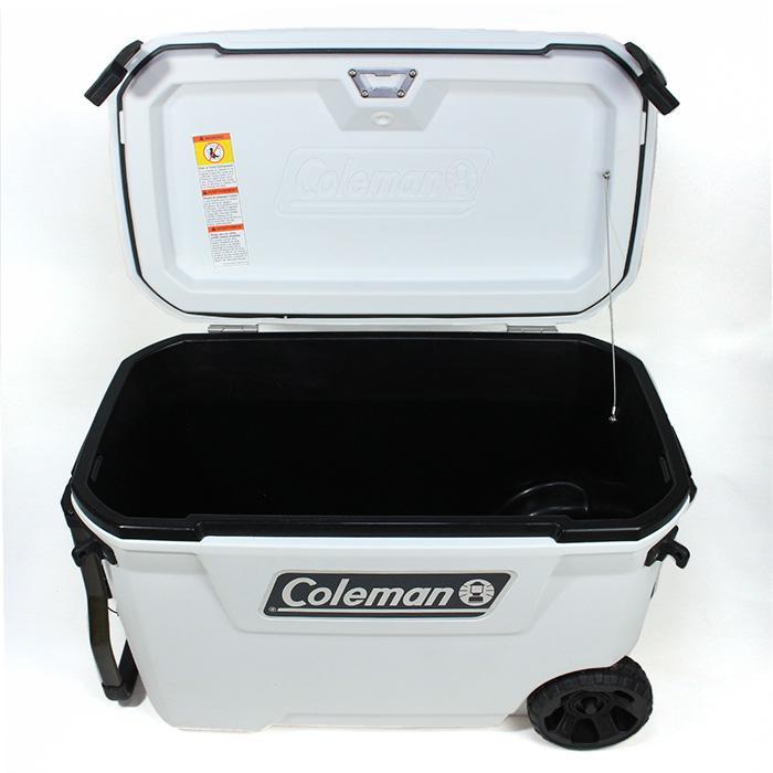 コールマン クーラーボックス ホイール付き COLEMAN CONVOY COOLER 65QT WHL 2156100 62L White Black White 白 ホワイト コンボイ 大型 キャンプ｜sports-ex｜06