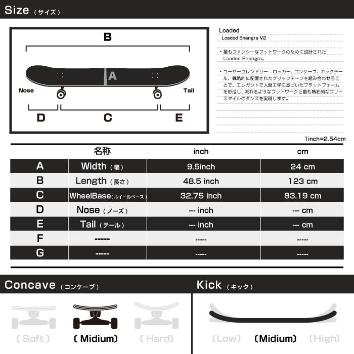 ローデッド スケートボード LOADED BHANGRA V2 FLEX2 COMPLETE 48.5