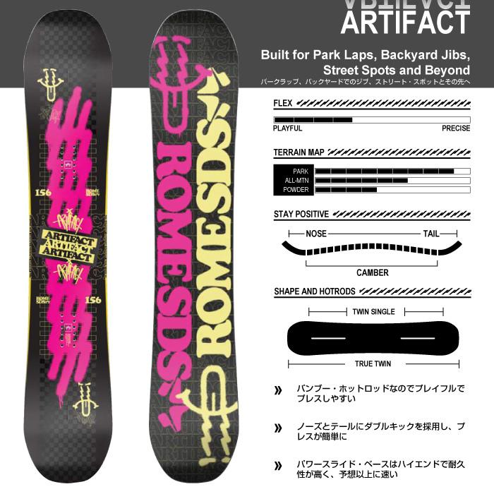 ROME SDS 日本正規品 ローム スノーボード 板 22-23 ARTIFACT MEN