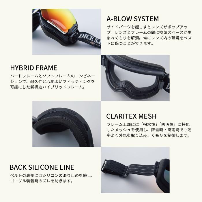 DICE（ダイス） 日本正規品 スノーボード ゴーグル DICE BANK BK44570