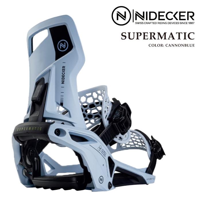 【限界値下】SUPERMATIC スノーボード ビンディング ホワイト/ブラック NIDECKER SUPERMATIC 】 Black size M・L ・XL / 踏むだけ「ステップ