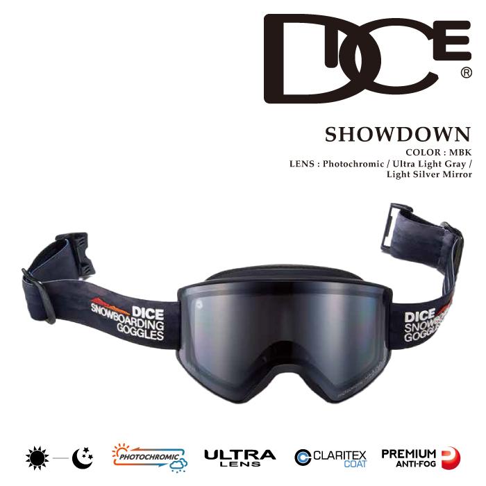DICE（ダイス） 日本正規品 スノーボード ゴーグル DICE SHOWDOWN MBK