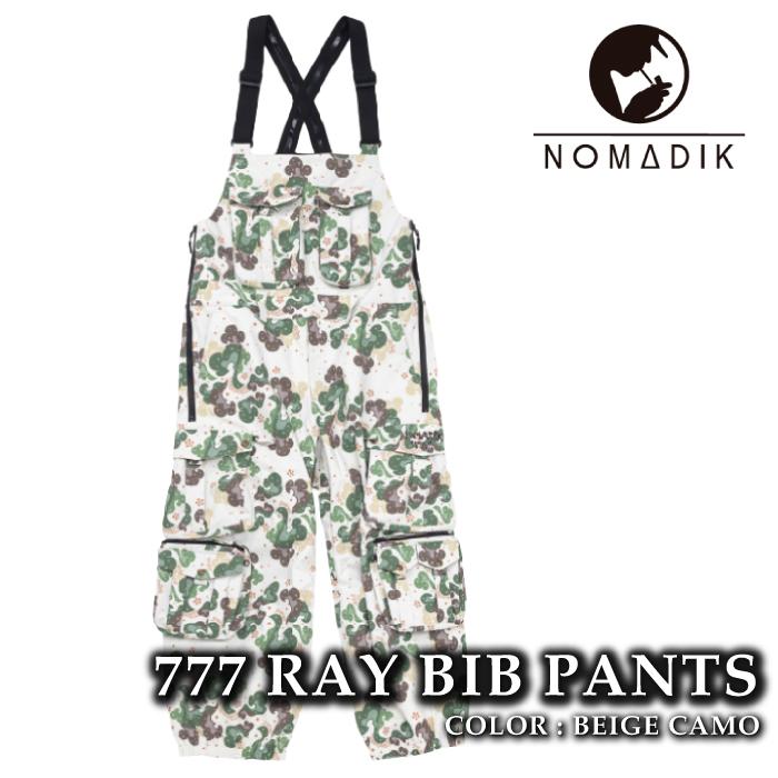 日本正規品 スノーボード ウェア ビブパンツ ノマディック NOMADIK 777
