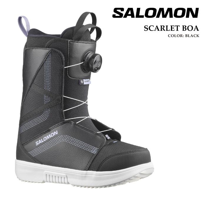 Salomon 女性用スノーボードブーツ ブラック サロモン（SALOMON）（レディース）スノーボード ブーツ スカーレット