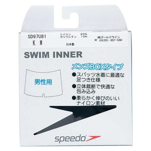 Speedo スピード  メンズ水着用インナー  メンズBOXショーツ SD97U81 ブラック｜sports-lab｜03
