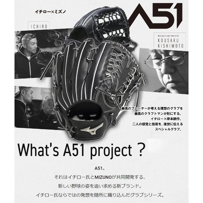 MIZUNO 軟式グローブ / イチロー A51 ミズノプロ 外野手用 軟式 MIZUNO 軟式グローブ / イチロー A51 ミズノプロ 外野手用 軟式