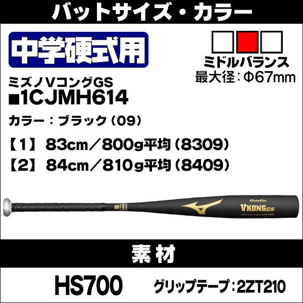 中学 硬式用 金属バット ミズノ VコングGS ミドルバランス Vコング 野球 mizuno 1cjmh614｜sports-musashi｜03