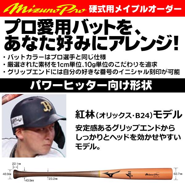 MIZUNO ミズノ/硬式木製バット/ミズノプロ/紅林モデル/背番号 MIZUNO ミズノ/硬式木製バット/ミズノプロ/紅林モデル/背番号